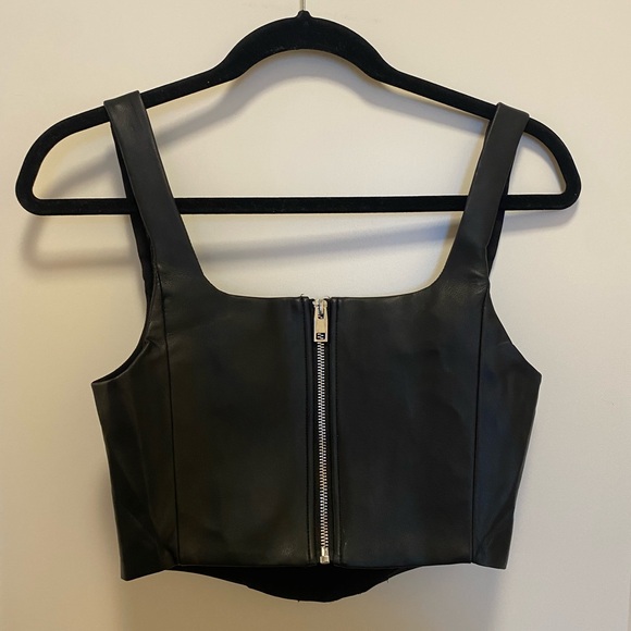 Leather Corset Top - Picture 2 of 3